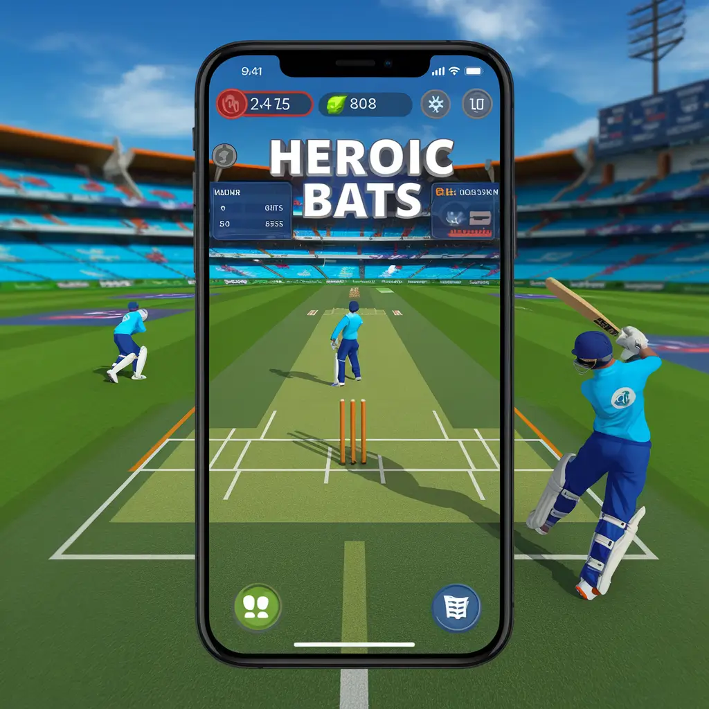 Exciting cricket match in Heroic Bats